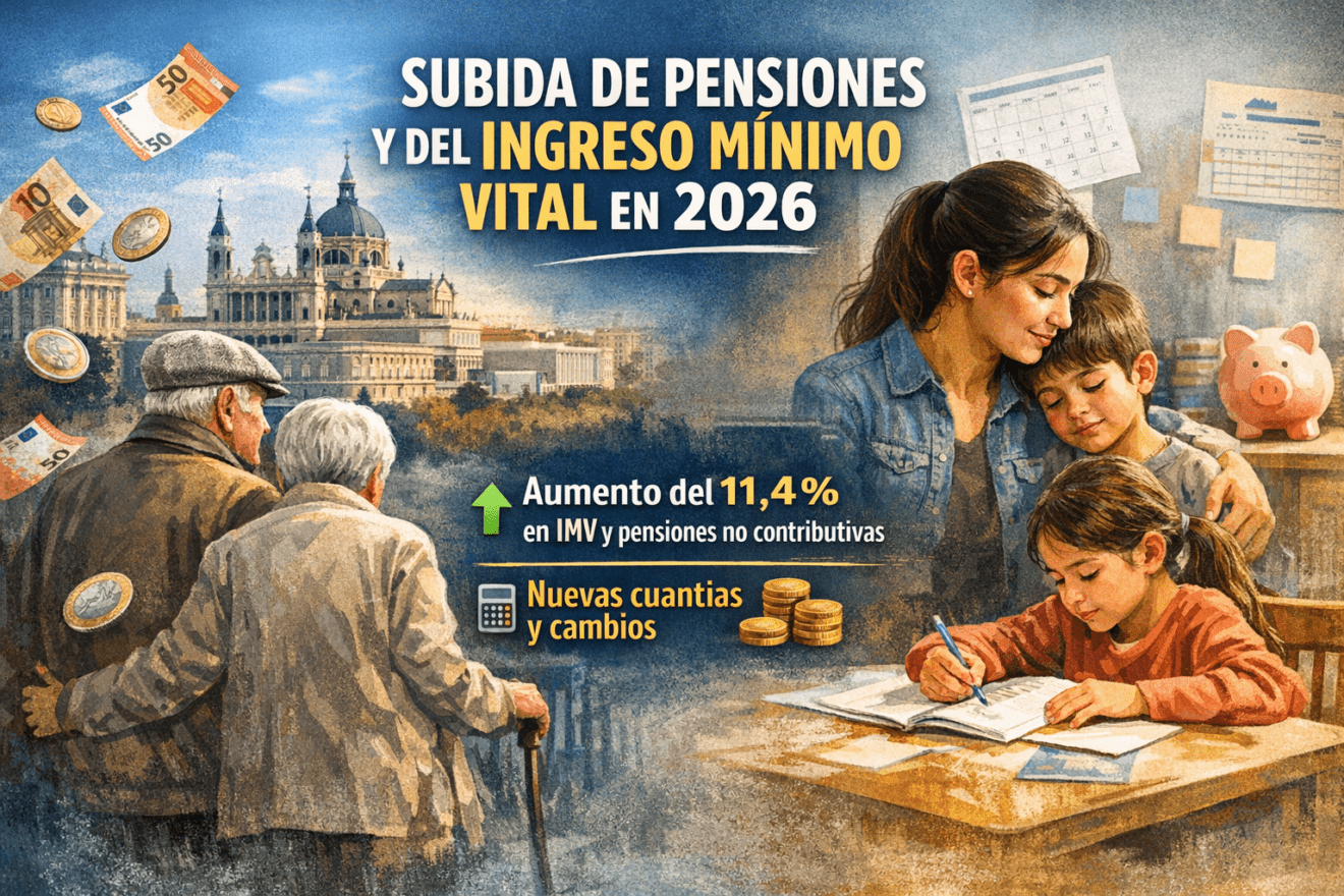 Subida de las pensiones y del Ingreso Mínimo Vital en 2026: cuantías ...
