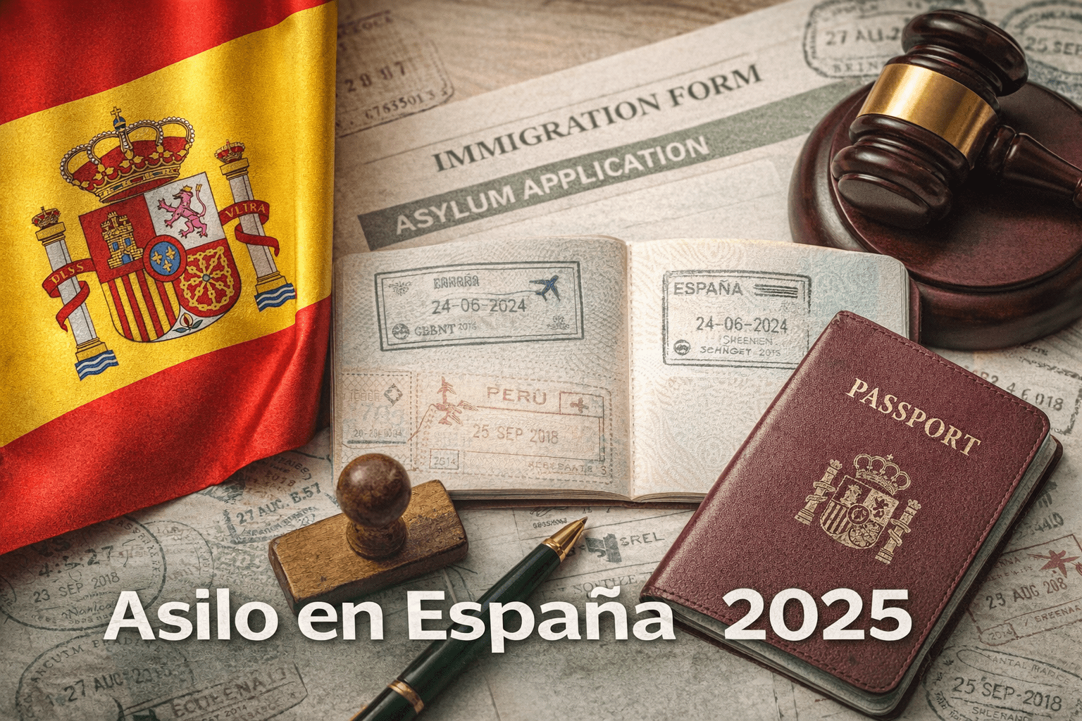 Asilo en España en 2025 con documentos de extranjería y datos de CEAR sobre protección internacional