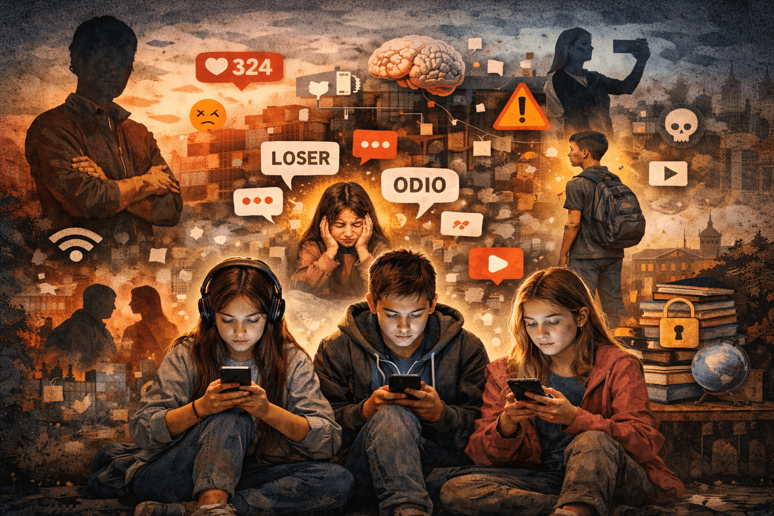 Menores usando redes sociales y móviles, con impacto en la salud mental, la autoestima y las relaciones sociales